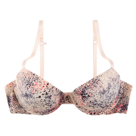 Undies.com Women's Microfiber 2-Ply Wings Underwire Oh Darling Demi Push Up  Bra, BerryWatercolor Floral, 32A at  Women's Clothing store